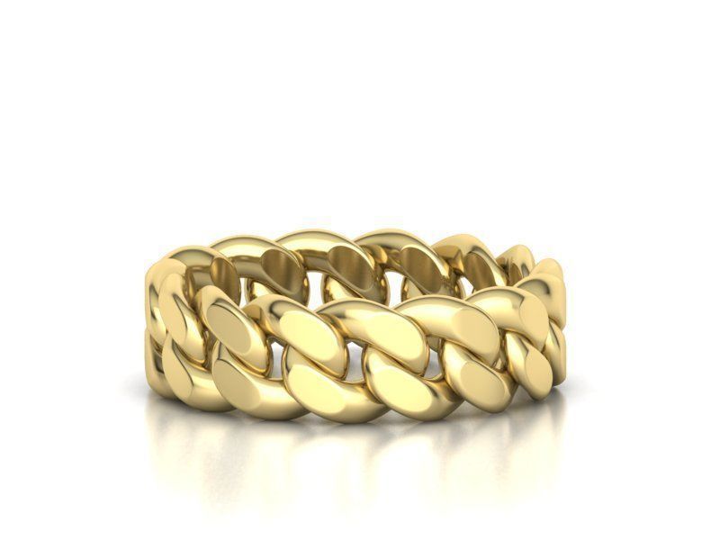 Dazzle Dime Embrace Elegance and Power Cuban Ring 925 Sterling Silver Base 18K Gold Plated DAZZLE DIME®