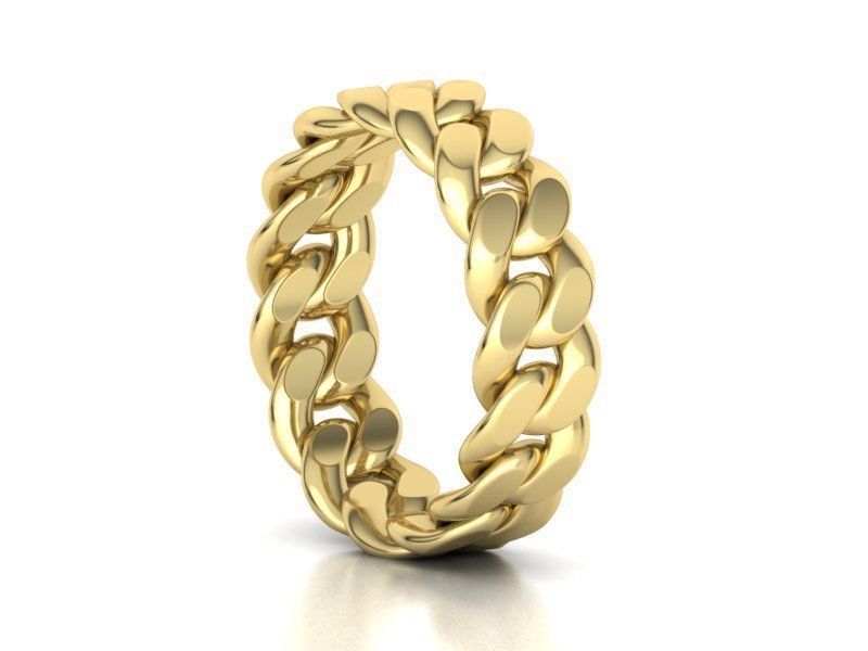 Dazzle Dime Embrace Elegance and Power Cuban Ring 925 Sterling Silver Base 18K Gold Plated DAZZLE DIME®