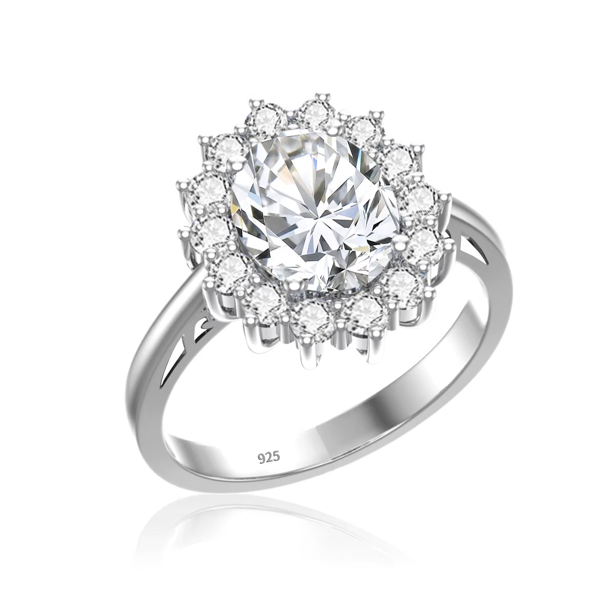 Dazzle Dime® Oval Cut 8x10mm Aquamarine Ring | 18K Gold-Plated Sterling Silver | Elegant Birthstone & Wedding Jewelry