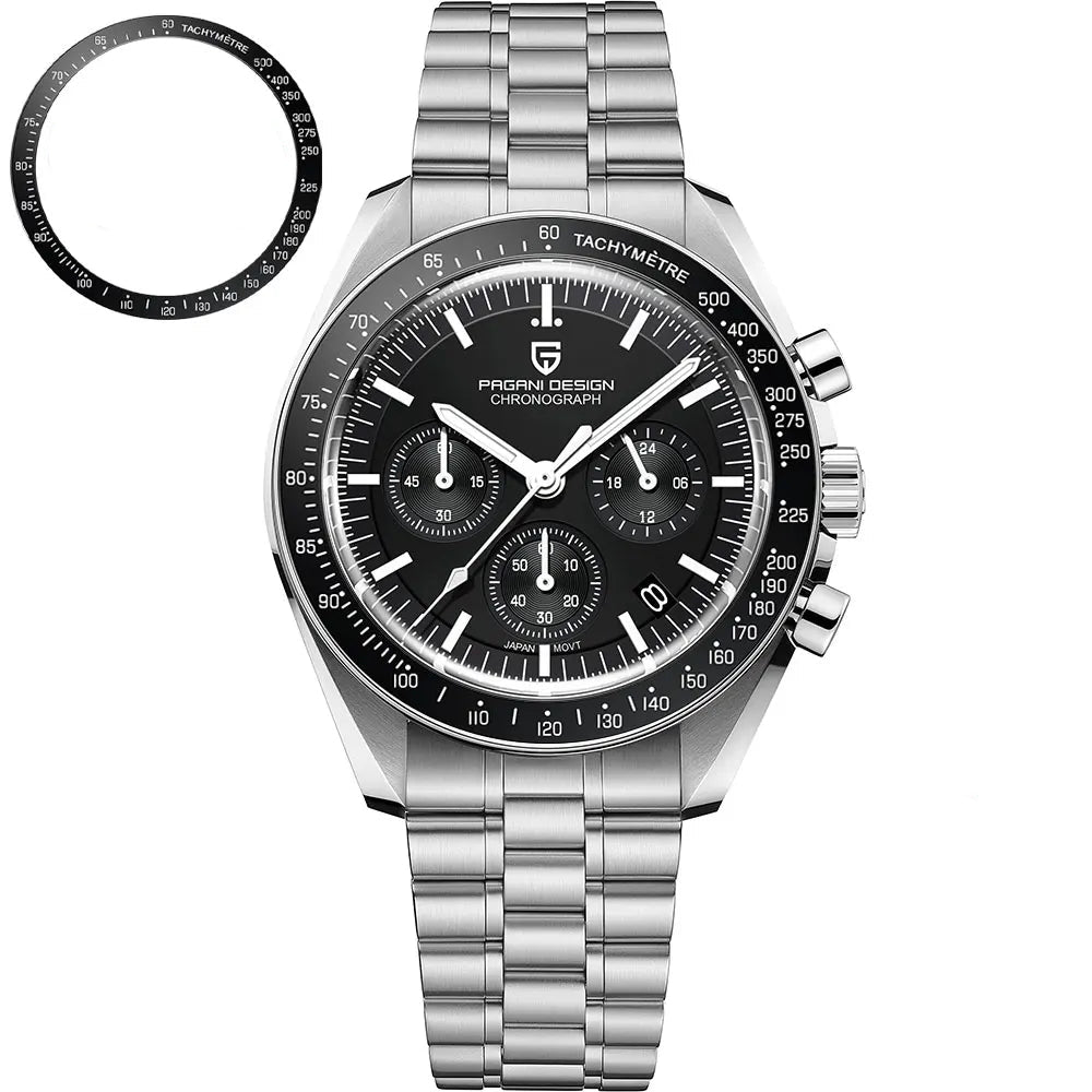 Men's Watches Top Luxury Quartz Watch for Men Auto Date Speed Chronograph AR Sapphire Mirror Wrist Watch