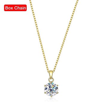 Dazzle Dime Classic Six - Claw 1 Carat D Color Moissanite Pendant Necklace - Dazzle Dime