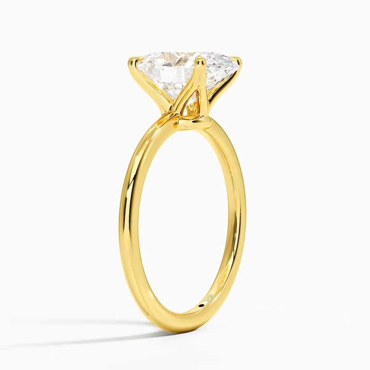 Dazzle Dime® 3CT Pear-Cut Moissanite Ring | 14K Solid Gold Wedding Band