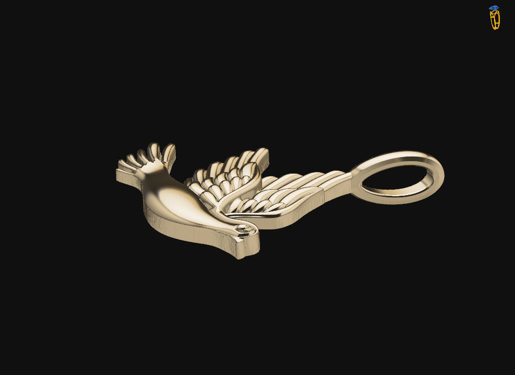 Dazzle Dime Dove Pendant Pigeon The Spirit of Freedom and Hope - Dazzle Dime
