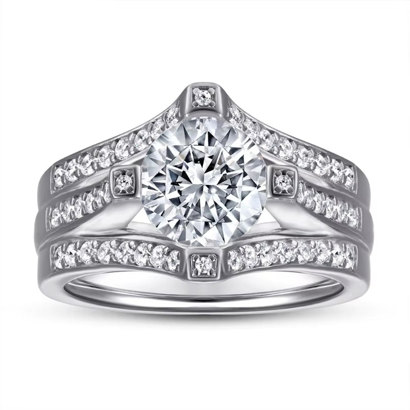 Dazzle Dime® 1 Carat Moissanite Engagement Ring | S925 Sterling Silver Fine Jewelry