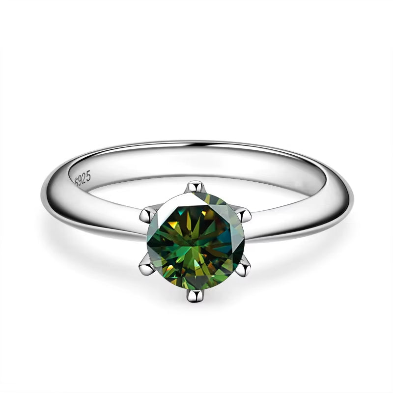 Dazzle Dime® GRA Certified Moissanite Solitaire Ring – VVS1 Lab Diamond for Women