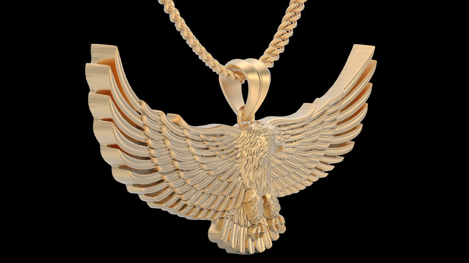 Dazzle Dime Eagle Pendant 925 Silver Sterling Base 18K Gold Cladding - Dazzle Dime