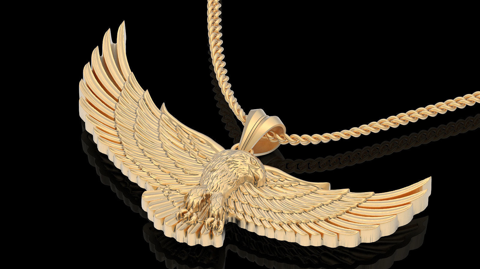 Dazzle Dime Eagle Pendant 925 Silver Sterling Base 18K Gold Cladding - Dazzle Dime
