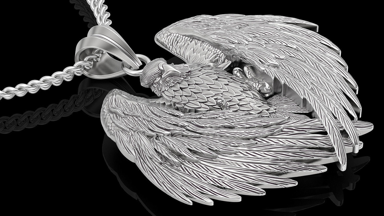 Gold Plated Majestic Eagle Pendant