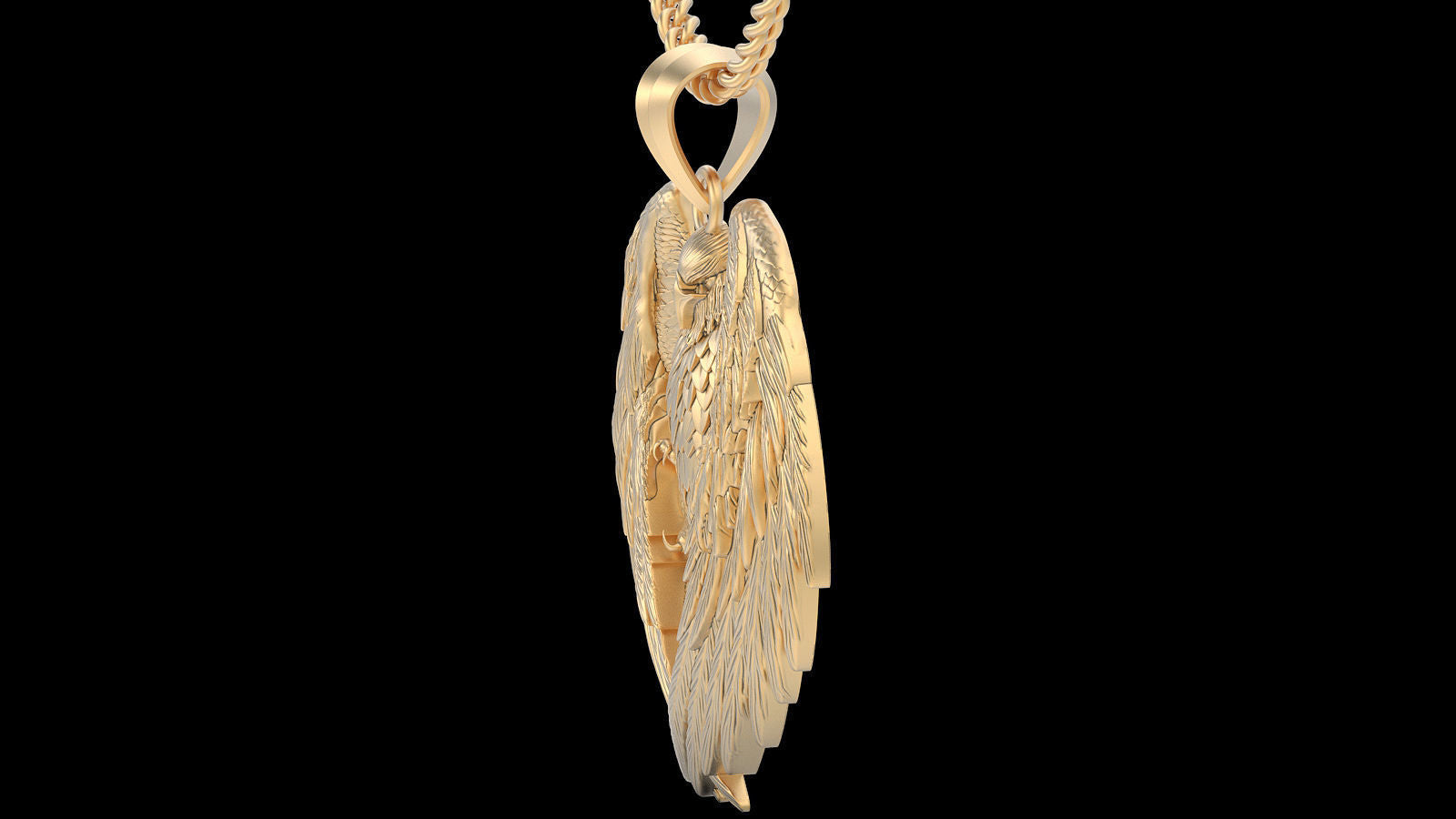 Gold Plated Majestic Eagle Pendant