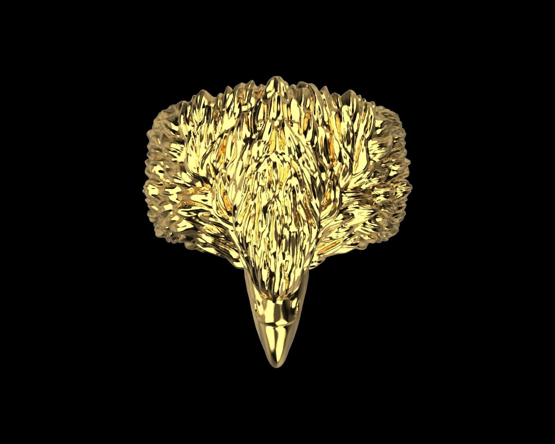 Dazzle Dime 925 Sterling Silver Base 18k Gold Plated Soaring Majesty Eagle Ring DAZZLE DIME®