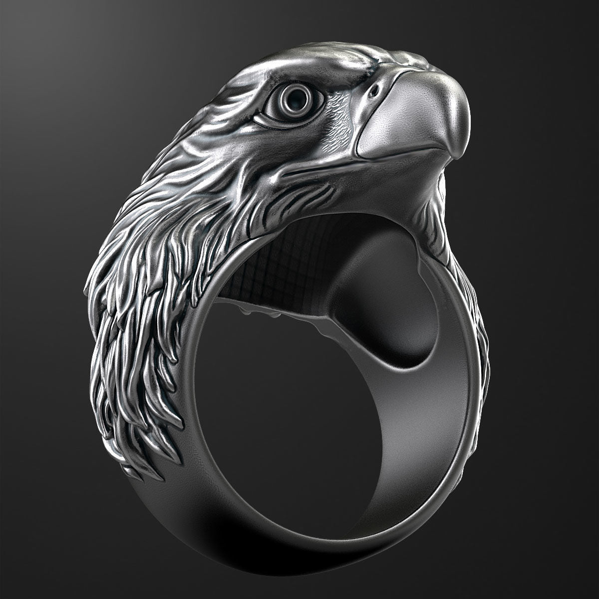 Dazzle Dime 925 Sterling Silver Base 18k Gold Plated Soaring Majesty Eagle Ring DAZZLE DIME®