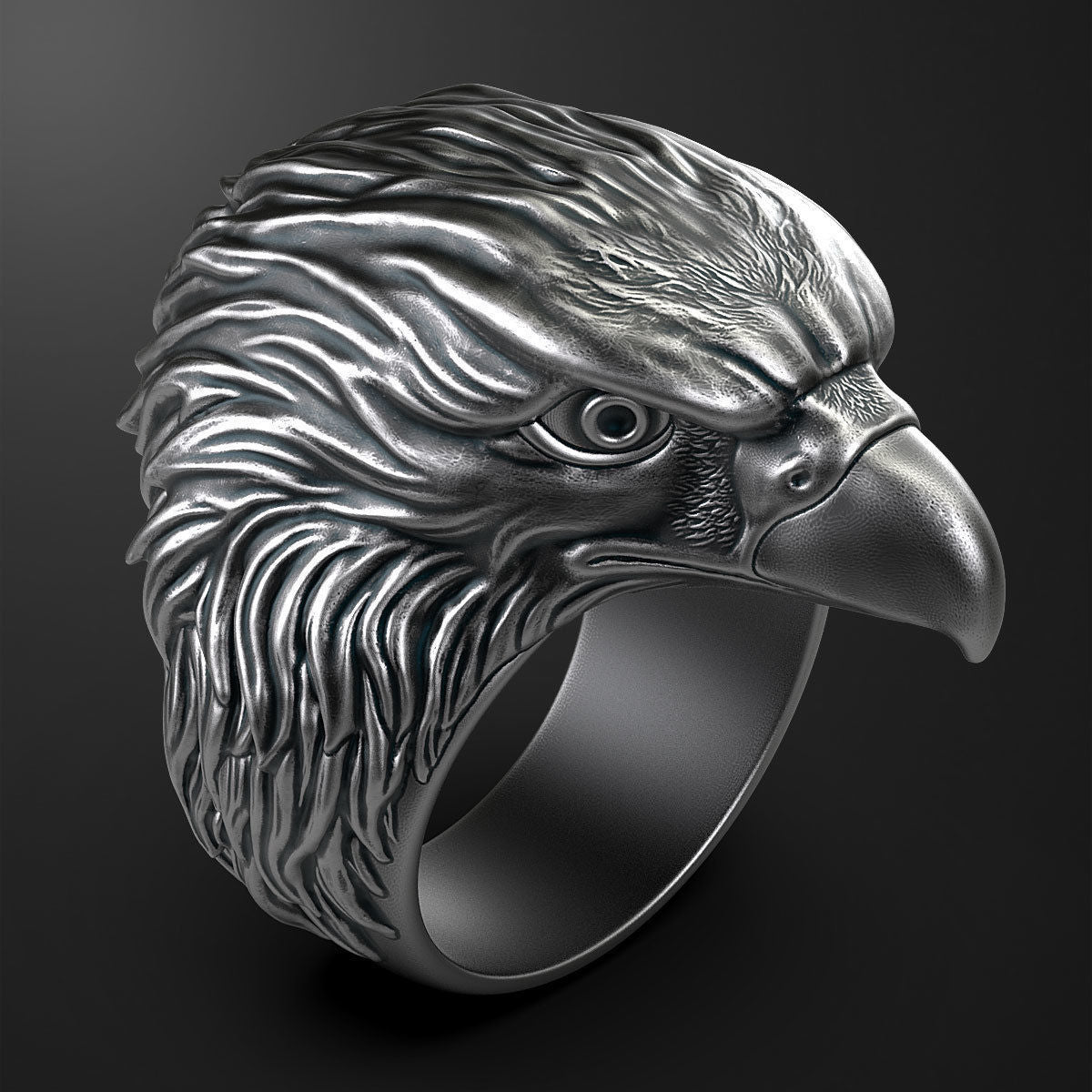 Dazzle Dime 925 Sterling Silver Base 18k Gold Plated Soaring Majesty Eagle Ring DAZZLE DIME®