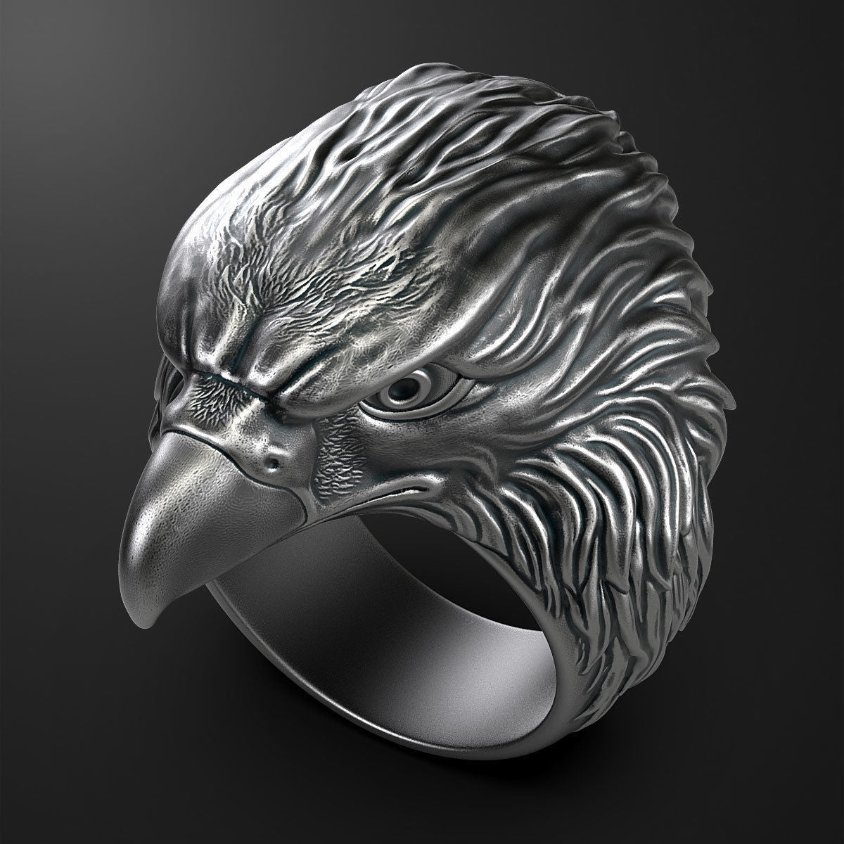 Dazzle Dime 925 Sterling Silver Base 18k Gold Plated Soaring Majesty Eagle Ring DAZZLE DIME®