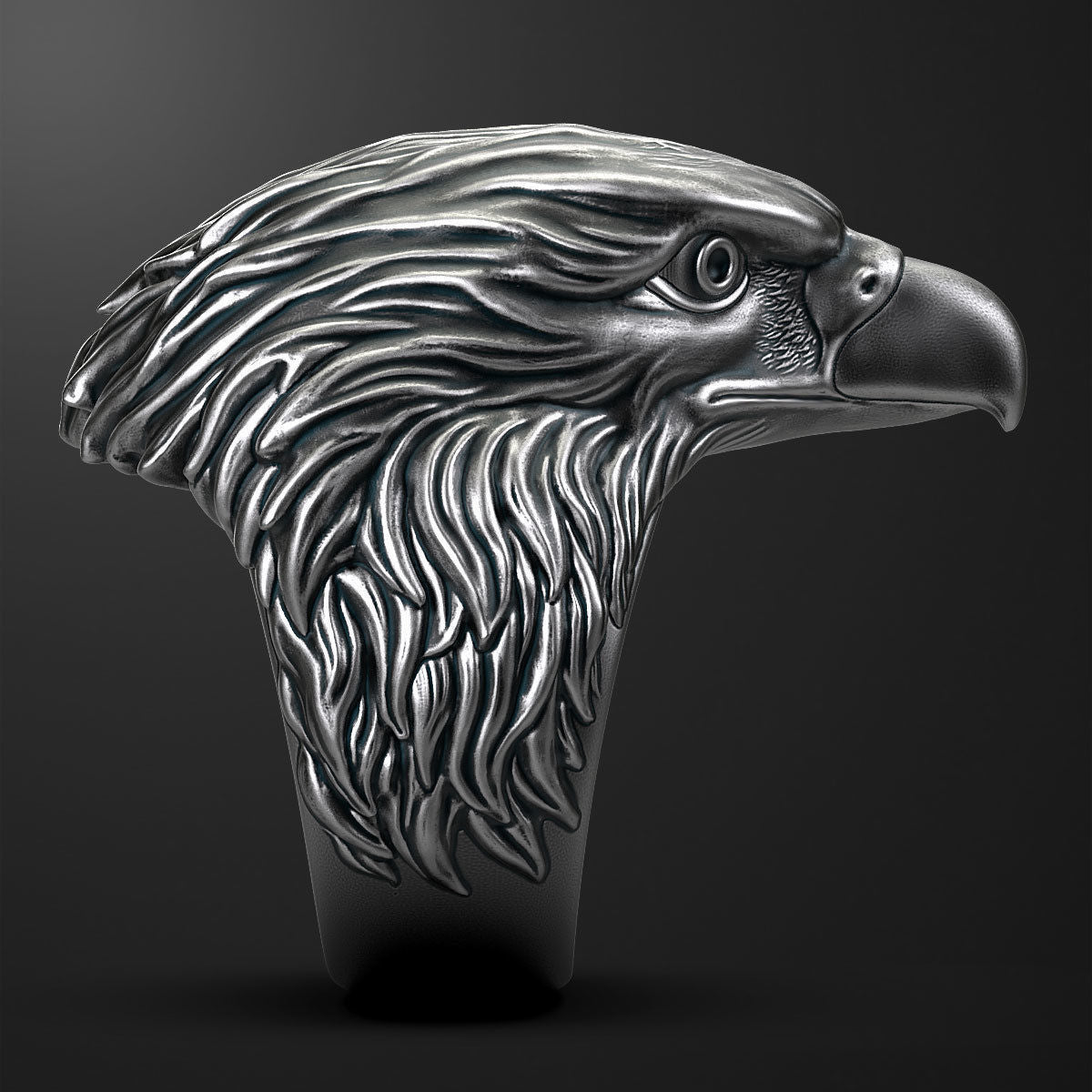 Dazzle Dime 925 Sterling Silver Base 18k Gold Plated Soaring Majesty Eagle Ring DAZZLE DIME®