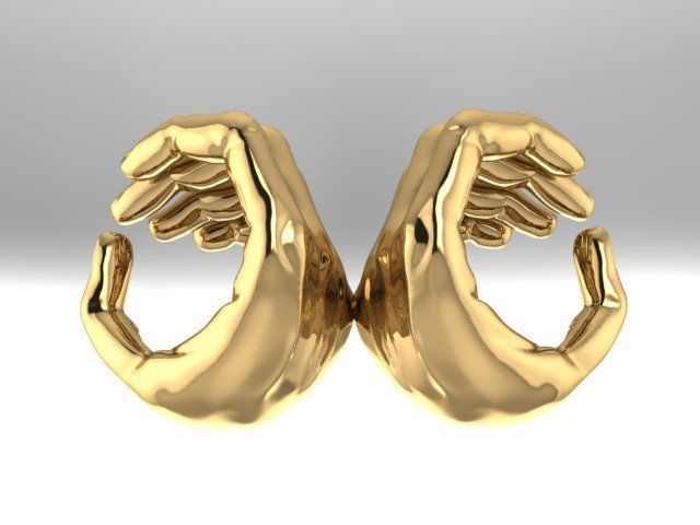 Dazzle Dime Earring Hugs AirPod Where Style Meets Innovation 925 Sterling Silver Base, 18K Yellow & White Gold Plating - Dazzle Dime