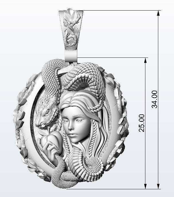 Dazzle Dime Eve and the Serpent Pendant A Symbol of Temptation and Empowerment - Dazzle Dime