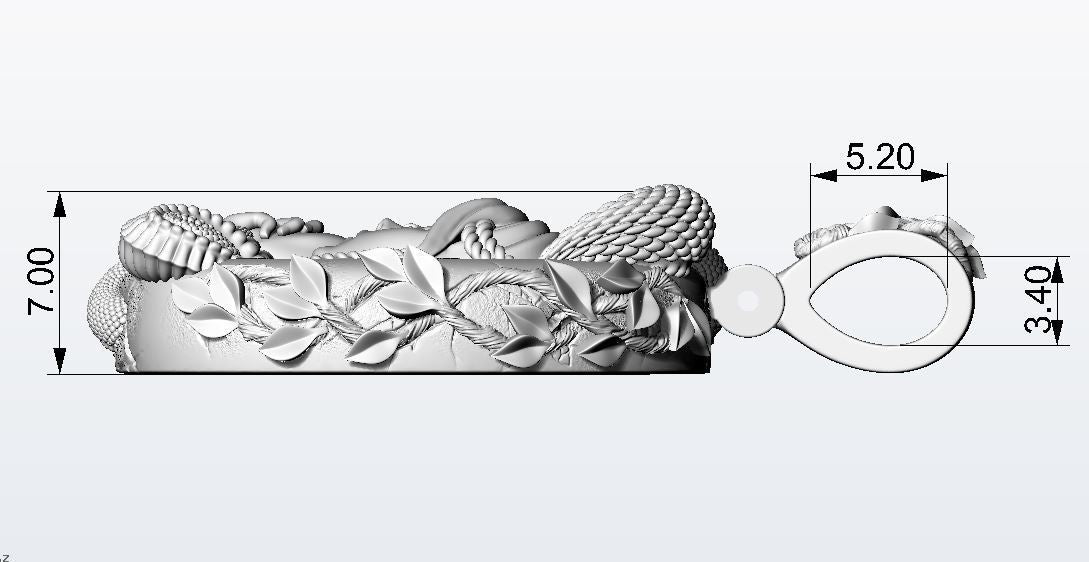 Dazzle Dime Eve and the Serpent Pendant A Symbol of Temptation and Empowerment - Dazzle Dime