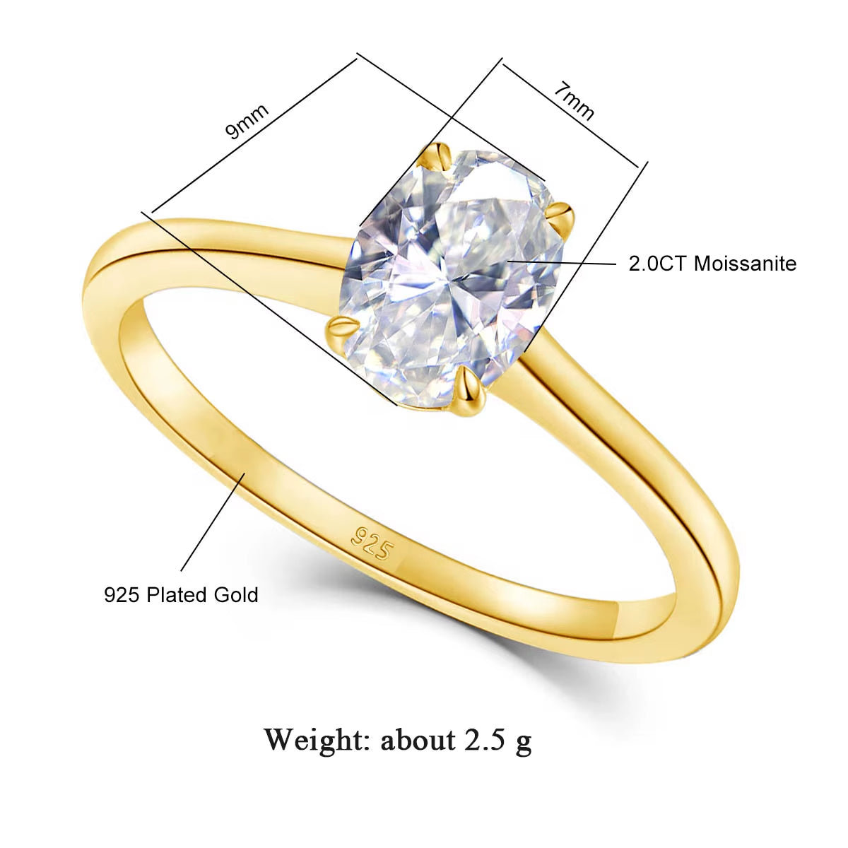 Dazzle Dime® 3CT Pear-Cut Moissanite Ring | 14K Solid Gold Wedding Band