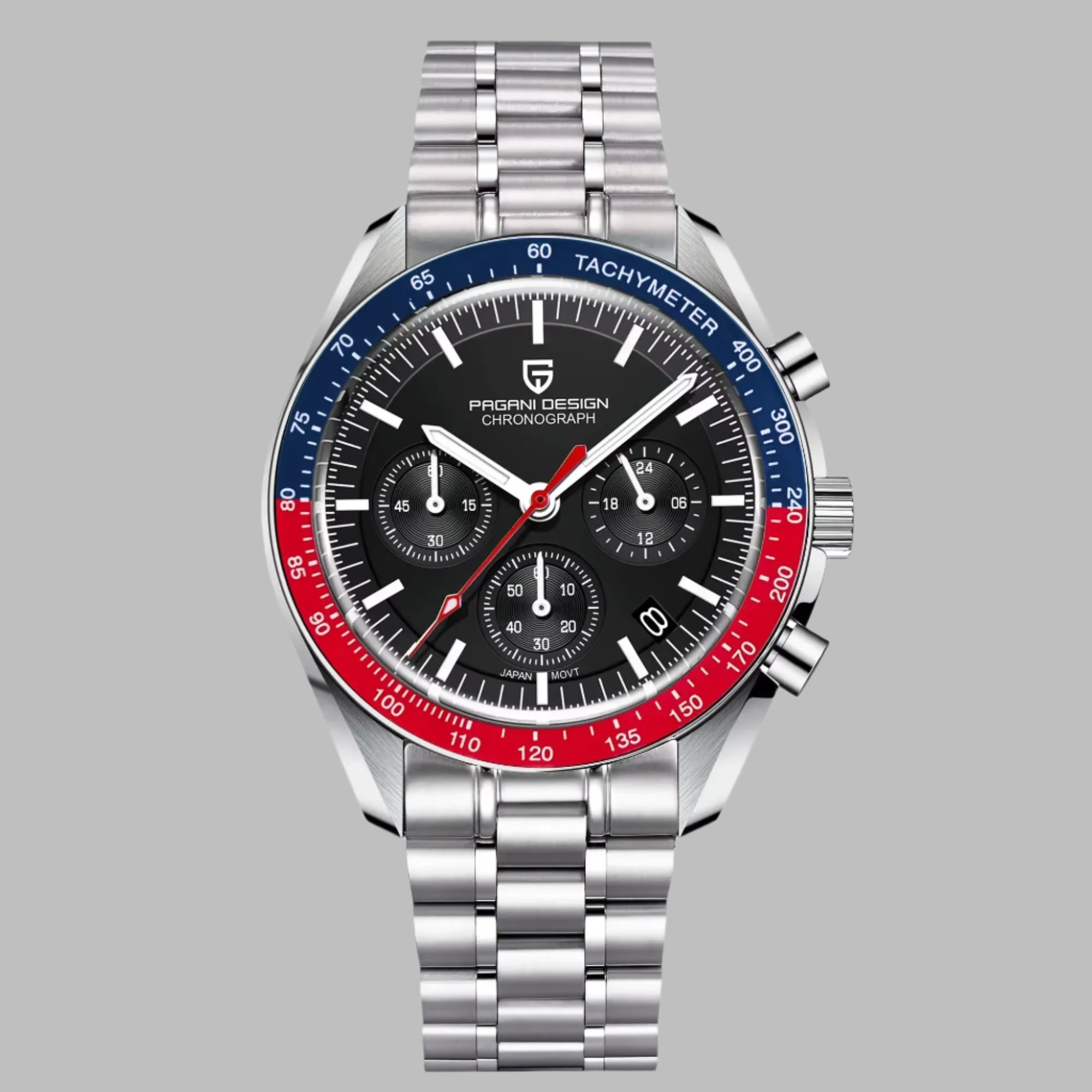 Men's Watches Top Luxury Quartz Watch for Men Auto Date Speed Chronograph AR Sapphire Mirror Wrist Watch