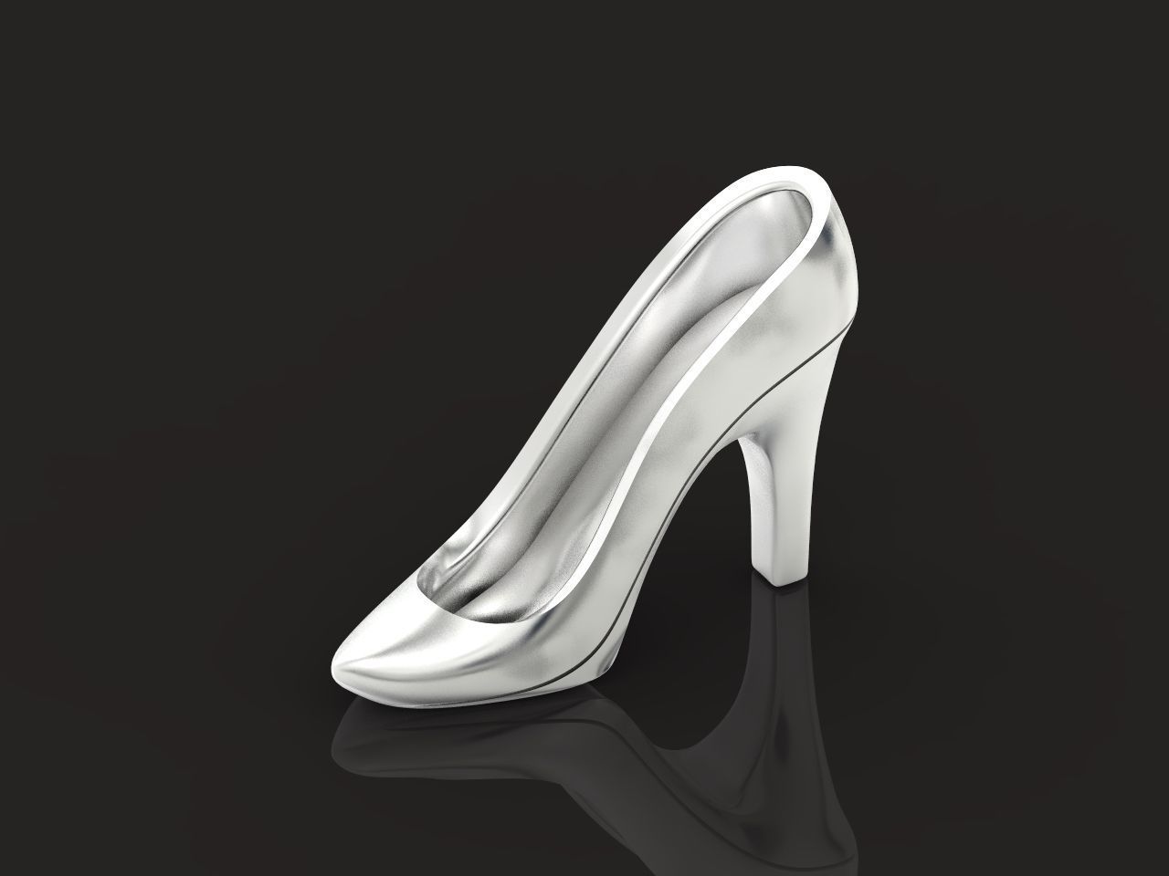 Dazzle Dime Elegant Shoe Pendant 925 Sterling SIlver Base, 18K Yellow, Rose and White Gold Plating - Dazzle Dime