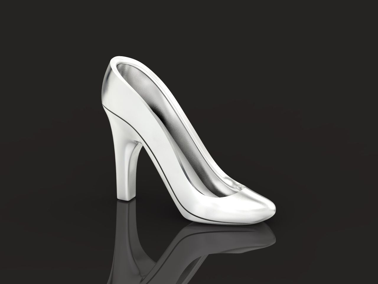 Dazzle Dime Elegant Shoe Pendant 925 Sterling SIlver Base, 18K Yellow, Rose and White Gold Plating - Dazzle Dime