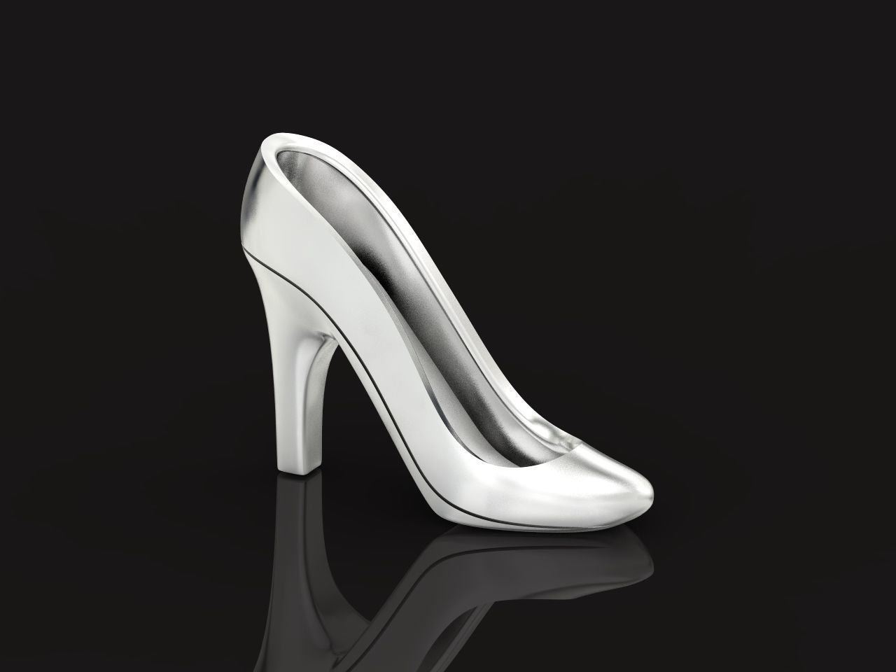 Dazzle Dime Elegant Shoe Pendant 925 Sterling SIlver Base, 18K Yellow, Rose and White Gold Plating - Dazzle Dime