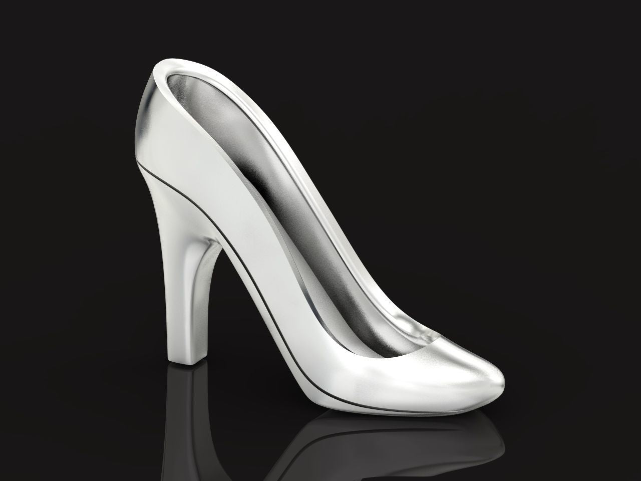 Dazzle Dime Elegant Shoe Pendant 925 Sterling SIlver Base, 18K Yellow, Rose and White Gold Plating - Dazzle Dime