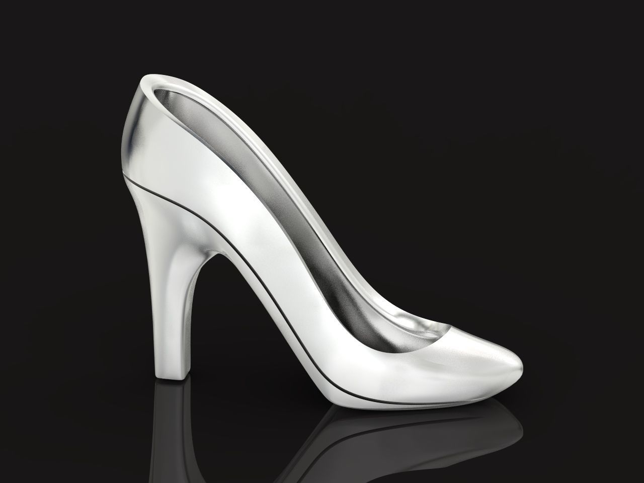 Dazzle Dime Elegant Shoe Pendant 925 Sterling SIlver Base, 18K Yellow, Rose and White Gold Plating - Dazzle Dime