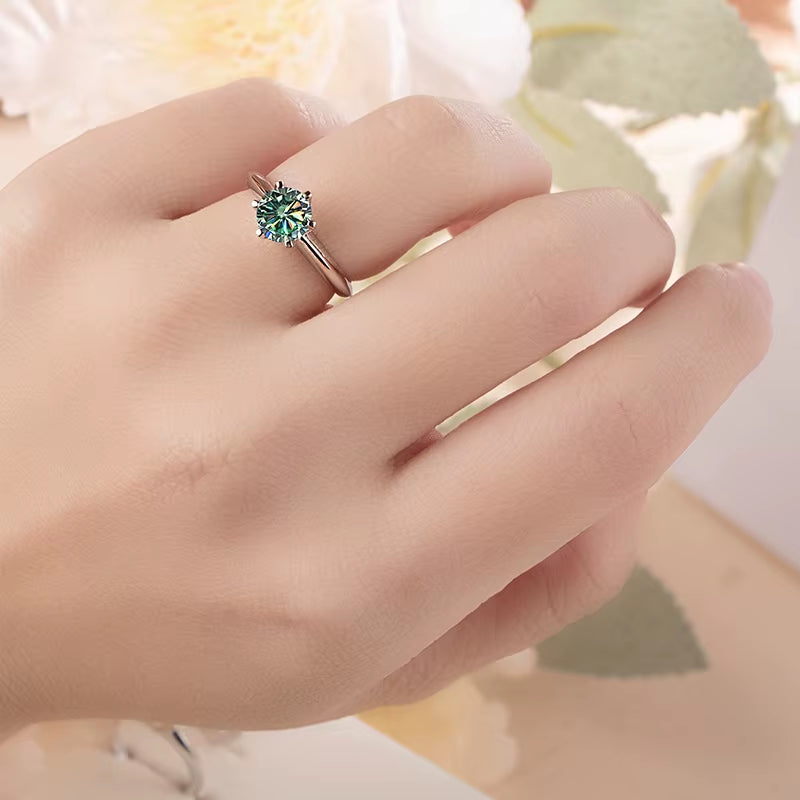 Dazzle Dime® GRA Certified Moissanite Solitaire Ring – VVS1 Lab Diamond for Women