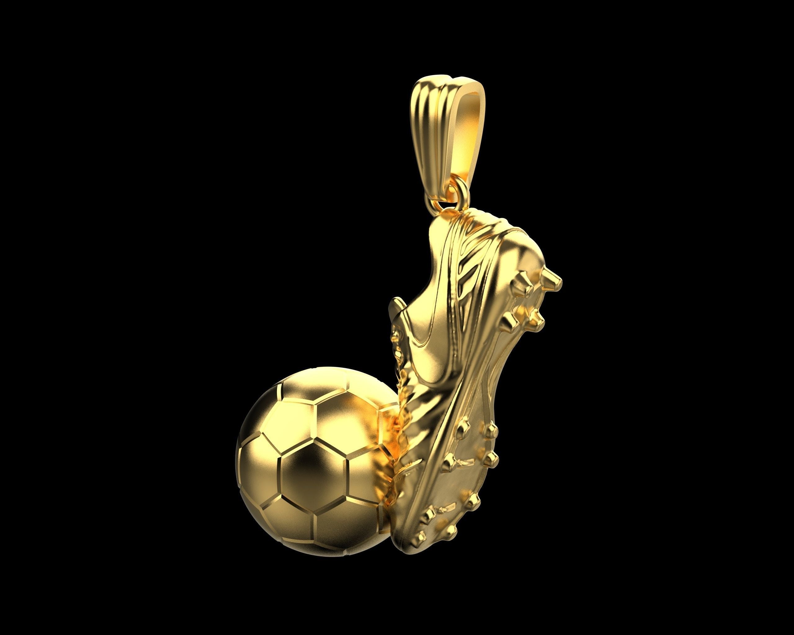 Gold Plated GOAT Football Pendant