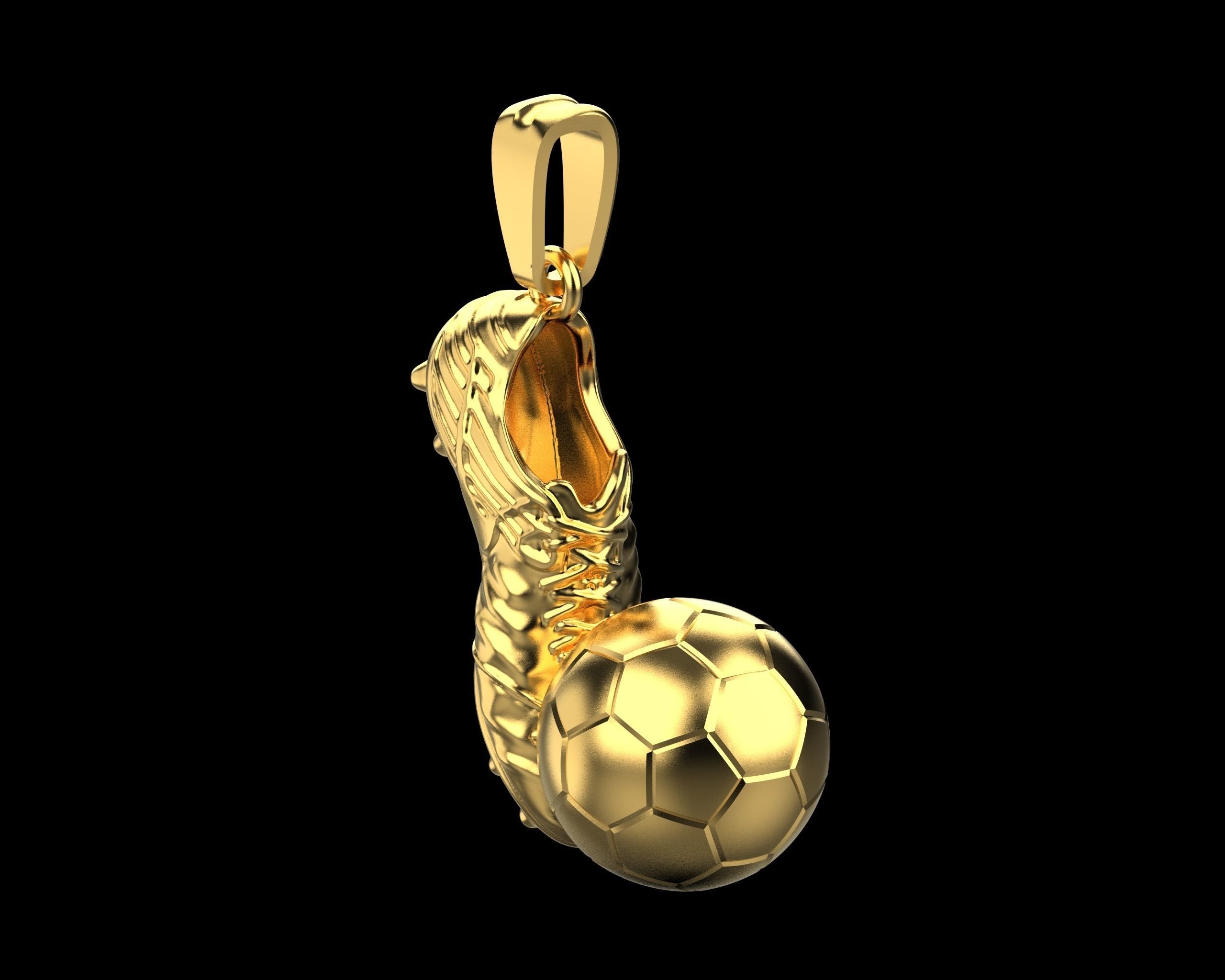 Gold Plated GOAT Football Pendant