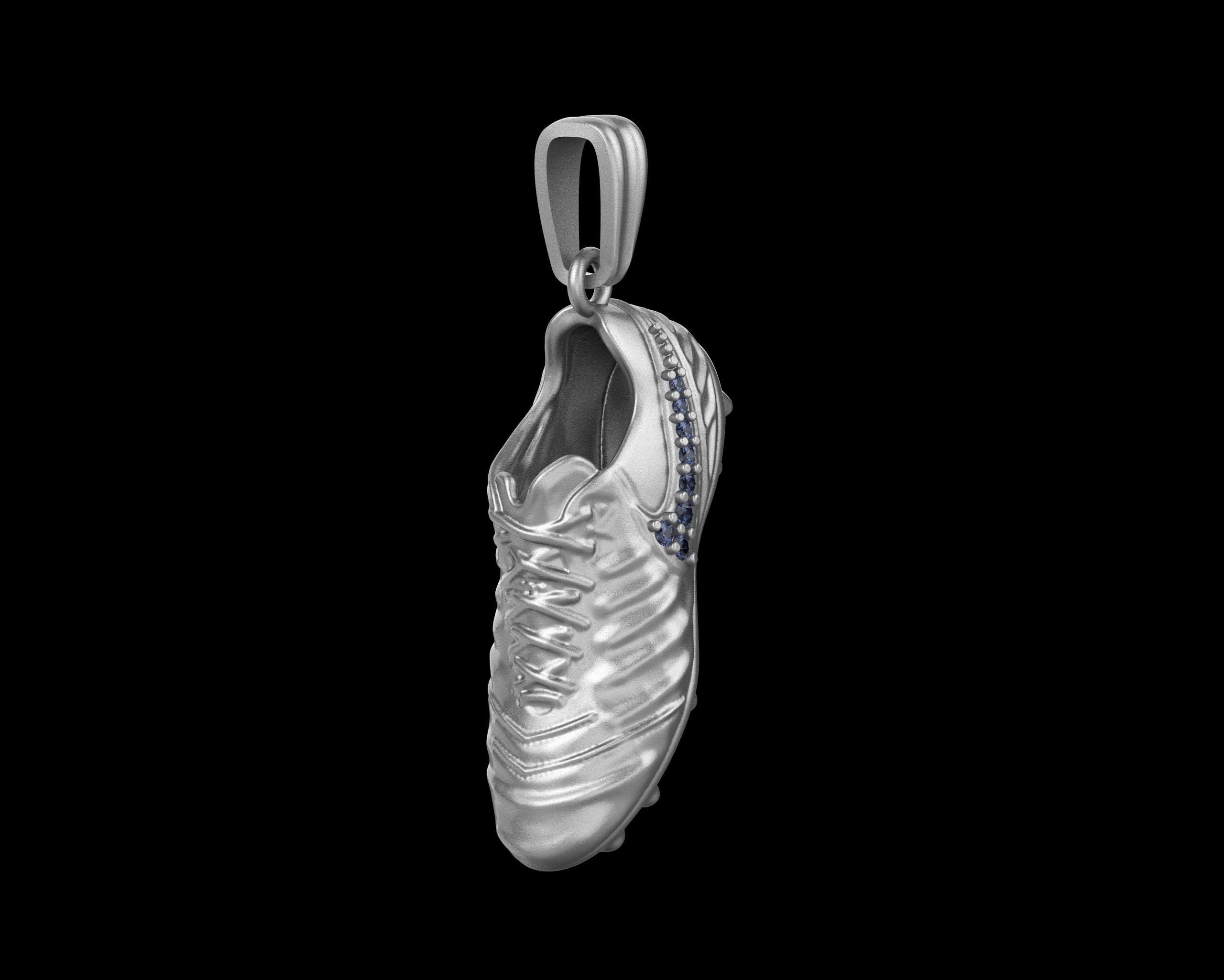 Gemstone Football Pendant