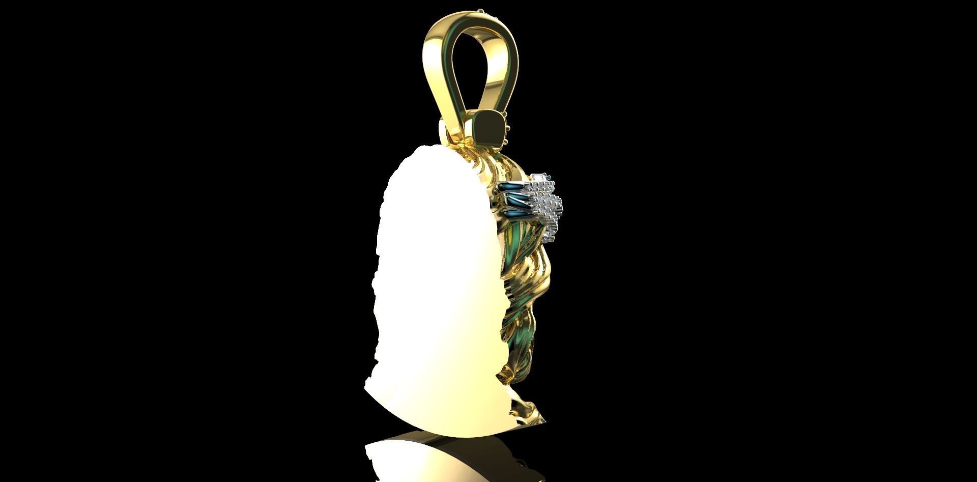 Dazzle Dime Faith Inspired Pendant with Gemstone A Timeless Symbol of Faith and Divinity - Dazzle Dime