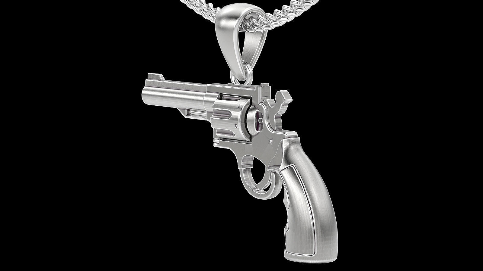 Gold Plated Gun Pendant