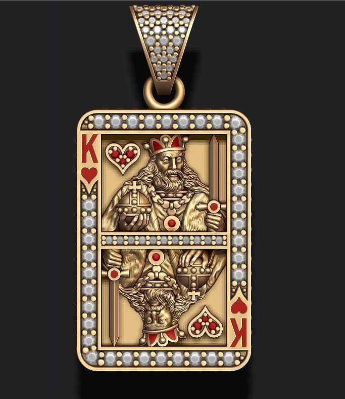 Dazzle Dime Joker Playing Card Pendant with Chain DAZZLE DIME™