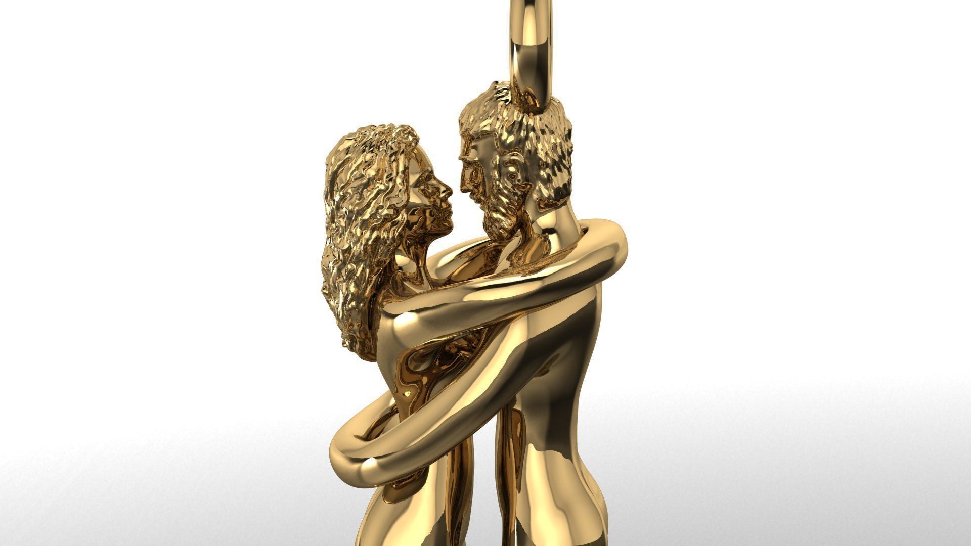 Gold Plated Hugs Love Pendant