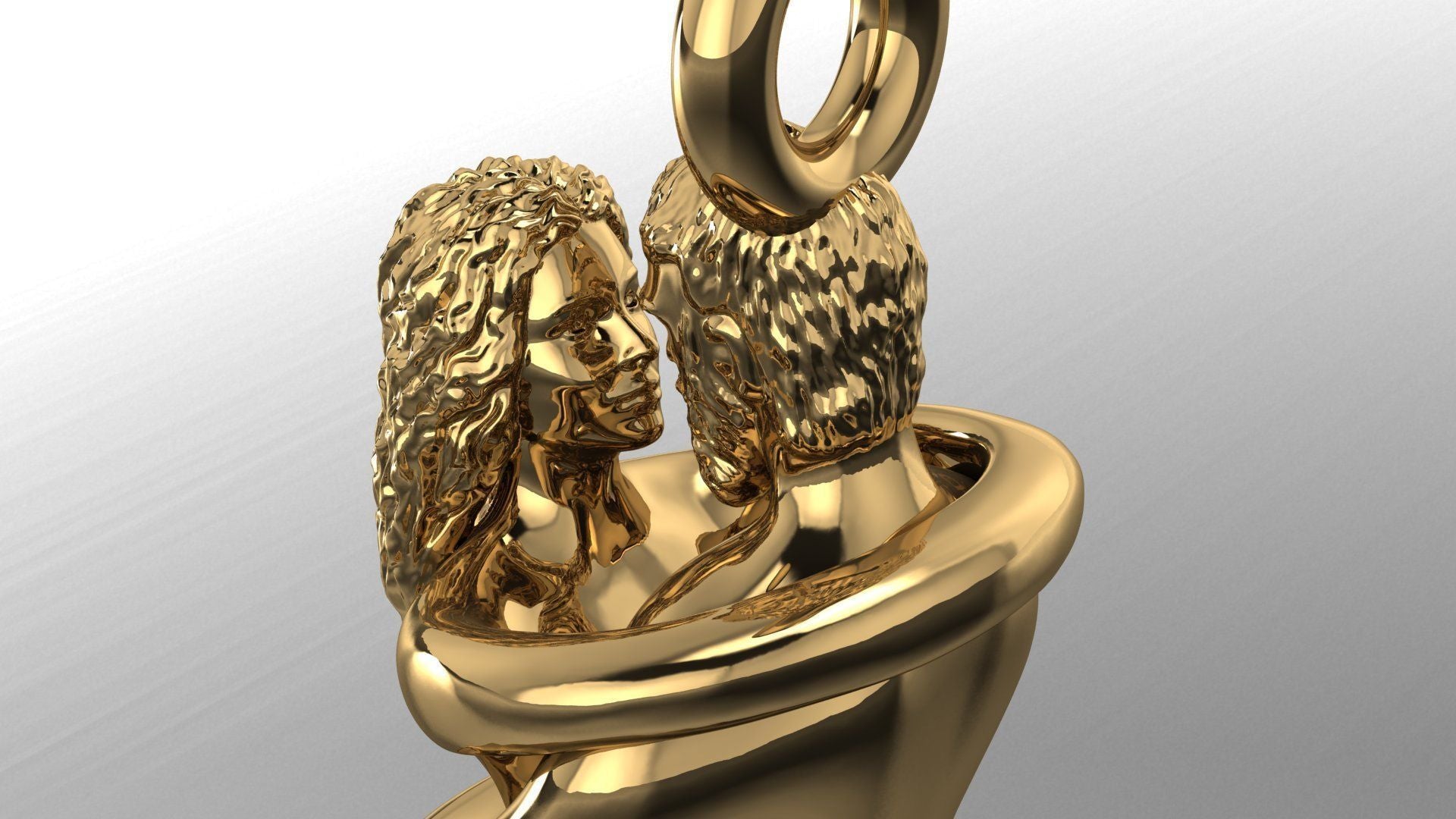Gold Plated Hugs Love Pendant