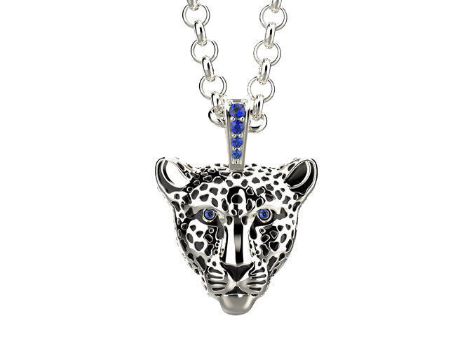 Dazzle Dime 925 Sterling Silver Base 18k Gold Plated Leopard Pendant with Enamel Embrace the Majesty DAZZLE DIME®