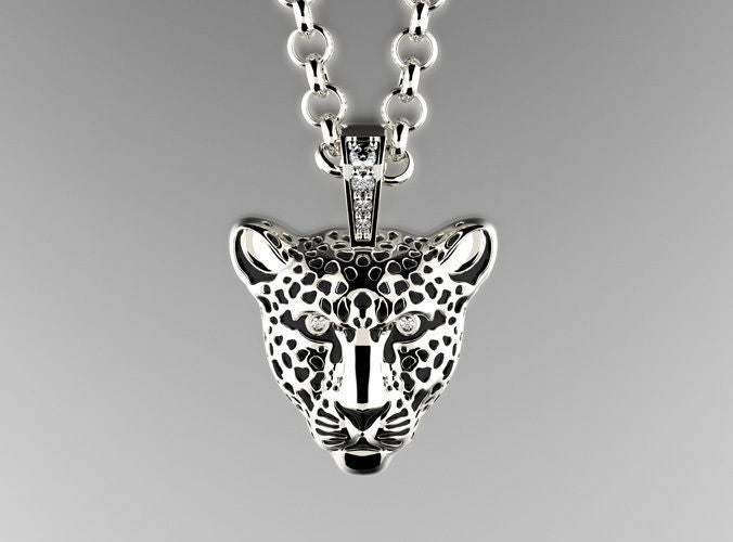 Dazzle Dime 925 Sterling Silver Base 18k Gold Plated Leopard Pendant with Enamel Embrace the Majesty DAZZLE DIME®