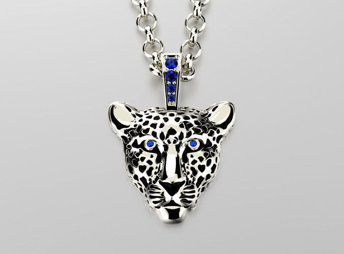 Dazzle Dime 925 Sterling Silver Base 18k Gold Plated Leopard Pendant with Enamel Embrace the Majesty DAZZLE DIME®