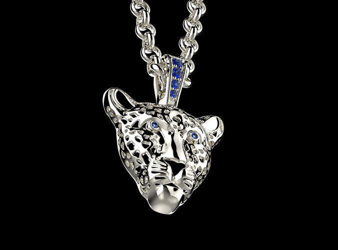 Dazzle Dime 925 Sterling Silver Base 18k Gold Plated Leopard Pendant with Enamel Embrace the Majesty DAZZLE DIME®