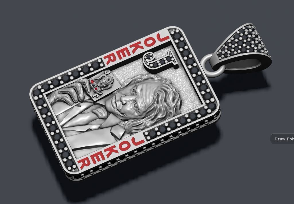 Dazzle Dime Joker Playing Card Pendant with Chain DAZZLE DIME™