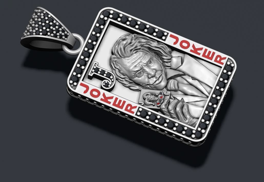 Dazzle Dime Joker Playing Card Pendant with Chain DAZZLE DIME™