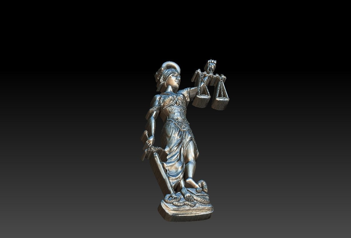 Gold Plated Lady of Justice Pendant (Dama da Justiça)