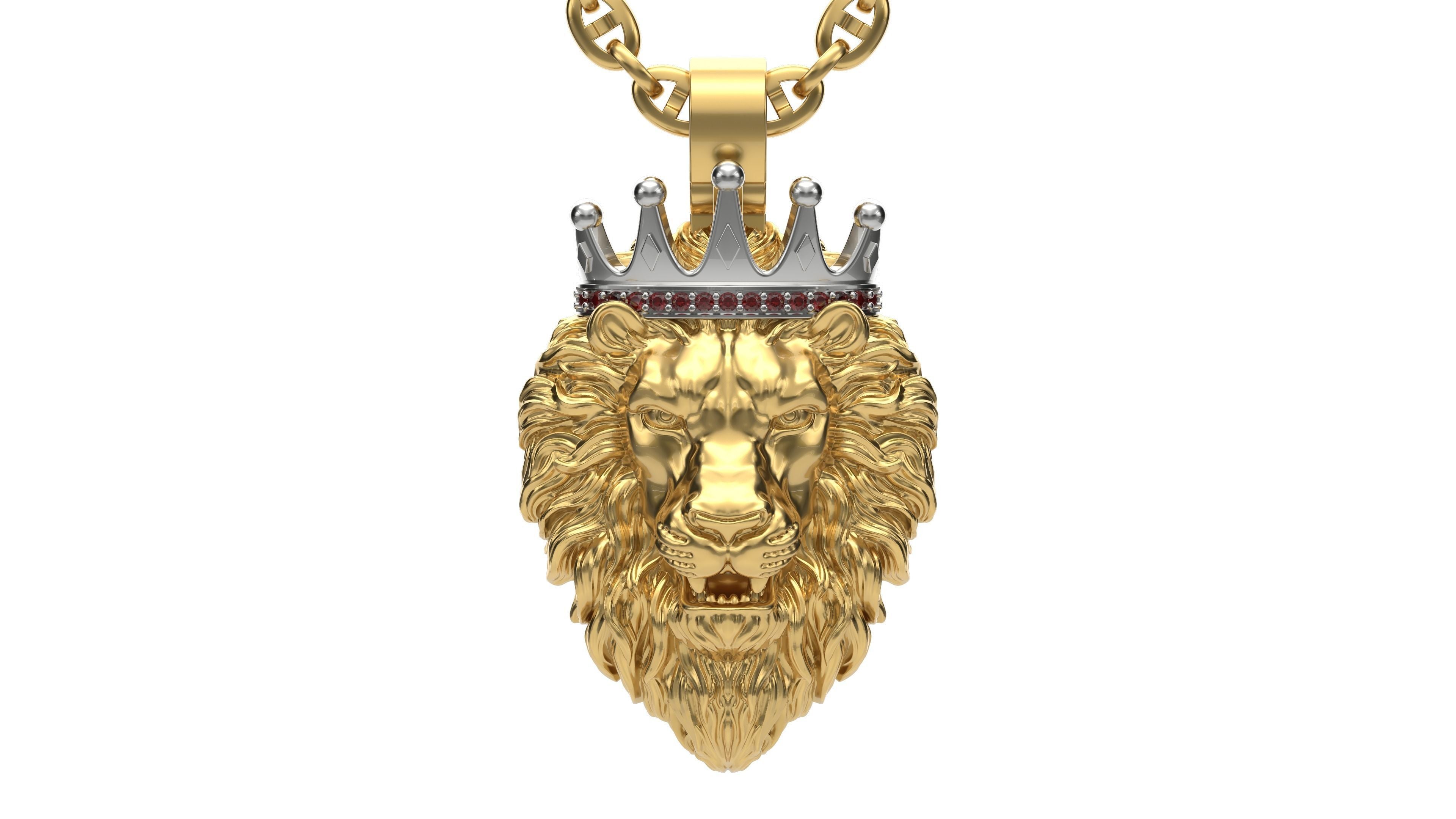 Dazzle Dime Lion Pendant with Crown DAZZLE DIME™