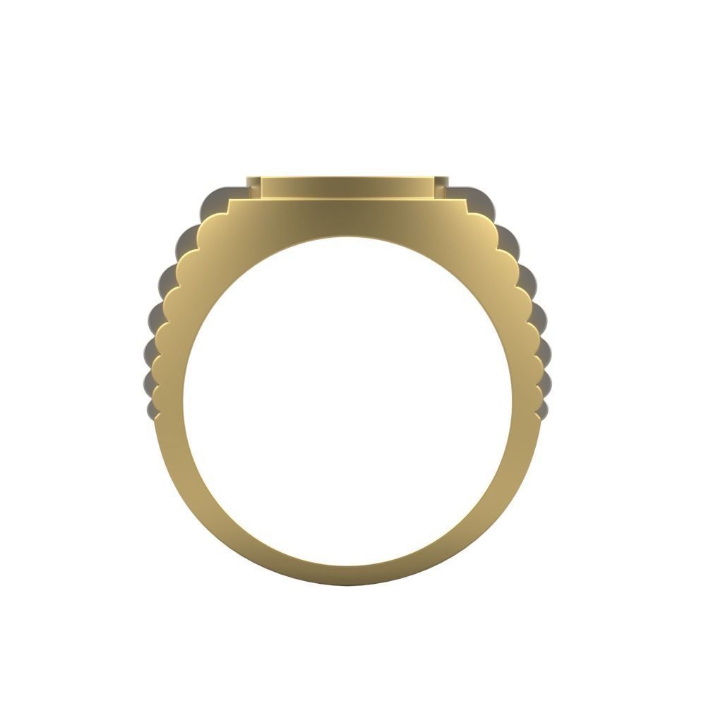 Dazzle Dime® Men's Slim Luxury Ring in 925 Sterling Silver with 18K Gold Cladding DAZZLE DIME®