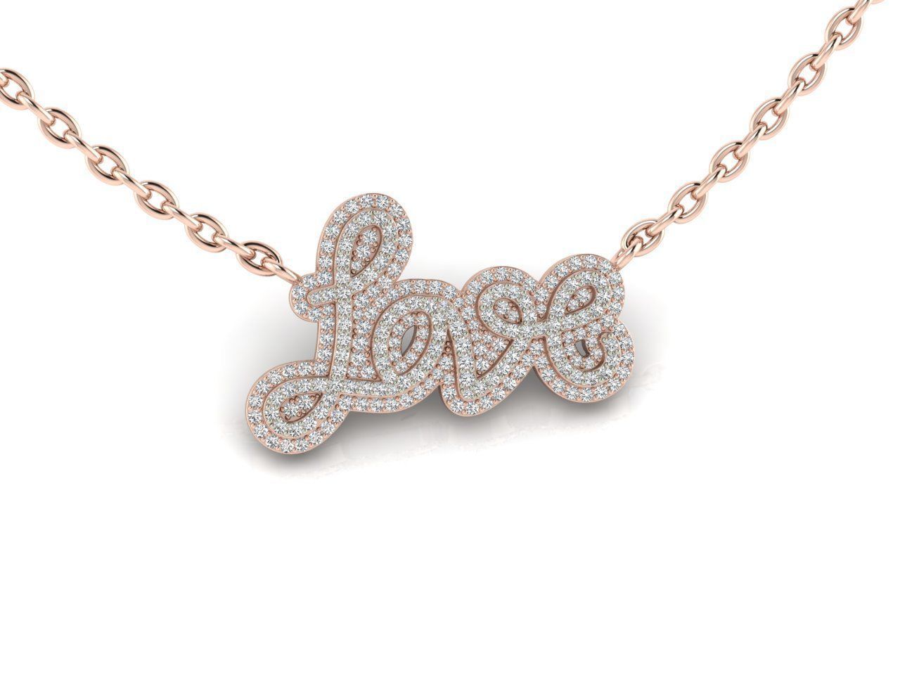Dazzle Dime® Love Pendant in 925 Sterling Silver with Lab-Grown Diamonds and Matching Chain Dazzle Dime®