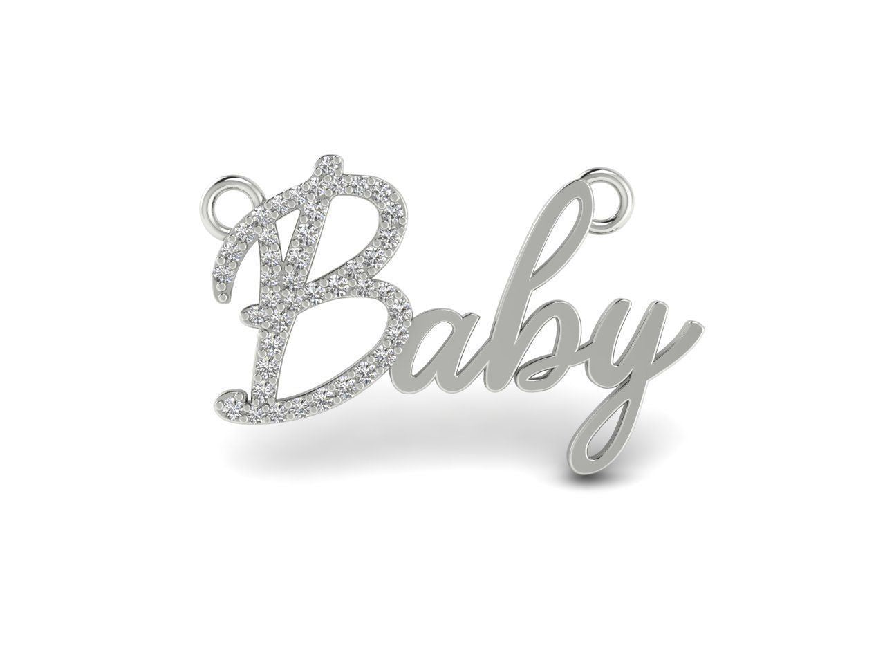 Dazzle Dime® Custom Baby Name Pendant in 925 Sterling Silver with Lab-Grown Diamonds and Matching Chain Dazzle Dime®