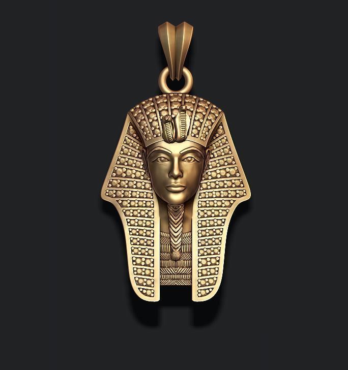 Dazzle Dime Pharaoh Pendant with Gems The Sovereign Elegance of Ancient Egypt DAZZLE DIME®