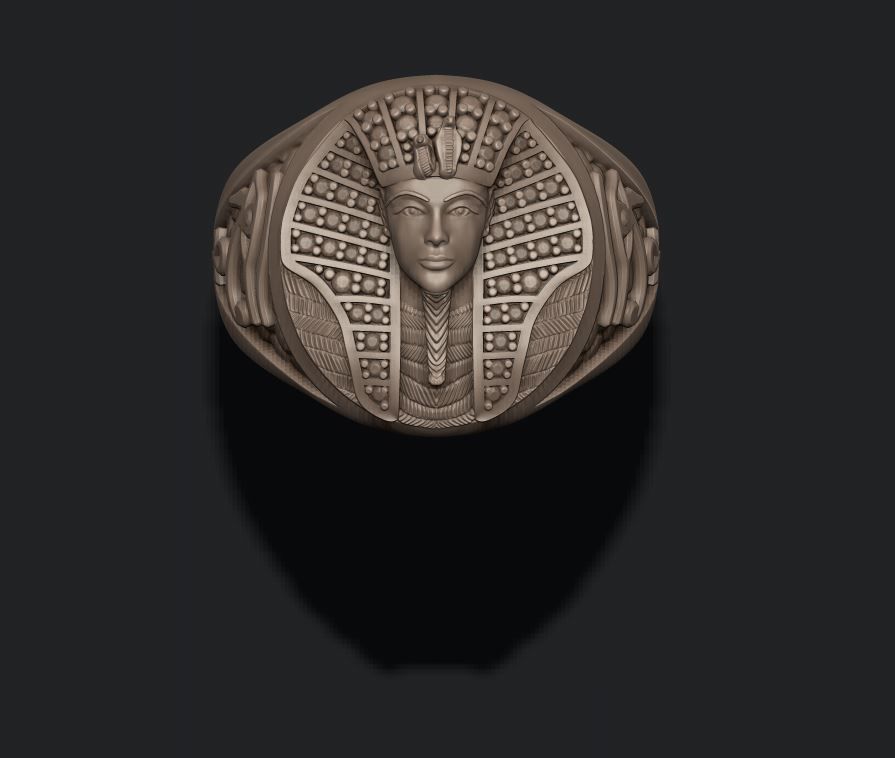 Dazzle Dime Pharaoh Ring with Gems Regal Splendour in a Timeless Design 925 Sterling Silver Base 18k Gold Plated DAZZLE DIME®